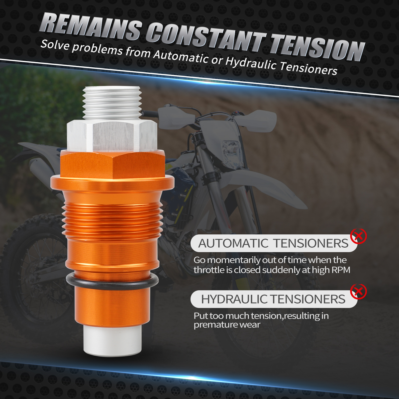 CNC Cam Chain Tensioner Manual For KTM 250 350 450 SXF XC-F 400 500 520