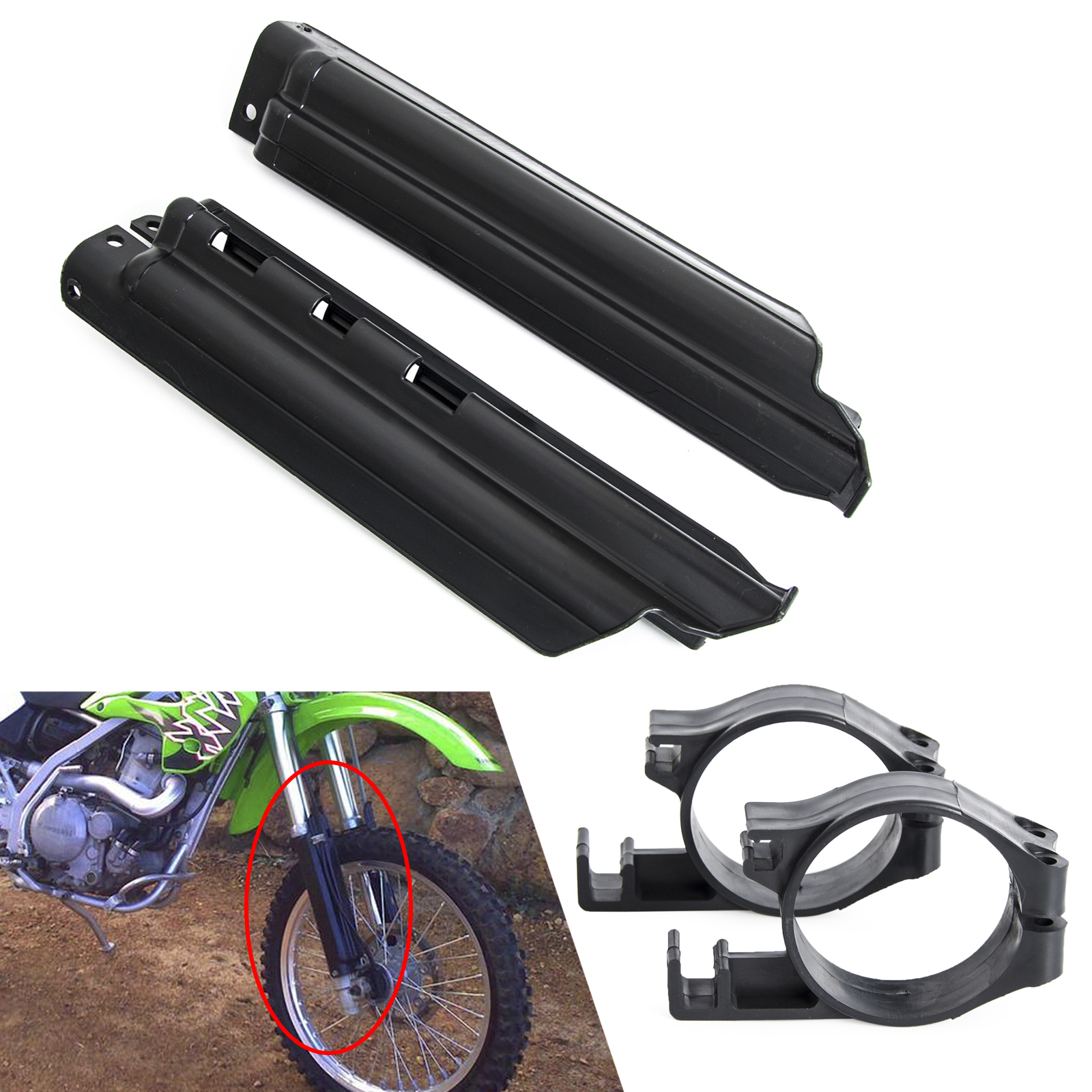 Fork Front Guide Clips Fork Guards For Kawasaki KDX200/250,KLX250R 300R